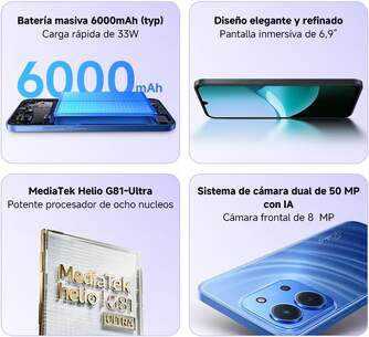 SMARTPHONE REDMI 15C 5G NFC 4/256 6,9%%%quot; MINT GREEN