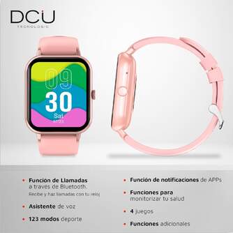 SMARTWATCH DCU CURVED GLASS PRO ROSA