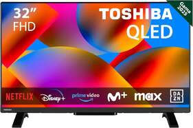 TV Toshiba 32" QLED 32QV2F63DG - Full HD, Smart TV VIDAA, 12 W con ecualizador, HDR10+
