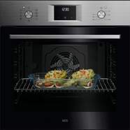 Horno AEG OU5AB21FSM - 72 L, 2300 W potencia Grill, Guía Telescópica, AquaClean, Inox