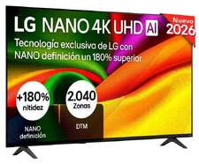 TV LG 55" NanoCell 55NU8E0B3LA - 4K Ultra HD, a7 AI Processor 4K Gen9, WebOS 26, 40W, HDR10 Pro