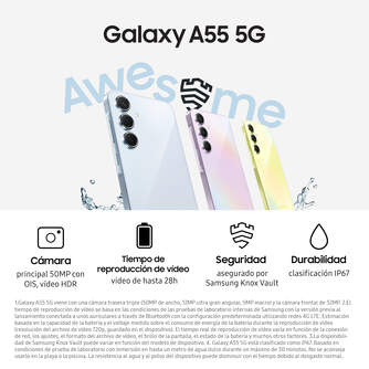 SMARTPHONE SAMSUNG A55 5G 8/128 6,6%%%quot; AWESOME NAVY
