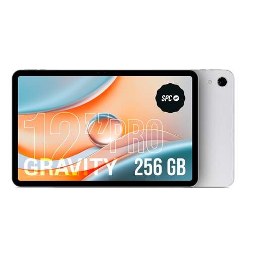 Tablet SPC Gravity 6 Pro 97946256L 6/256 GB Blanco - 12", Octa Core Cortex A55, 8.000 mAh,13 Mpx