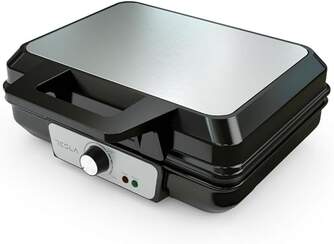 GOFRERA TESLA WM200BX 1000W   INOX, TERMOSTATO