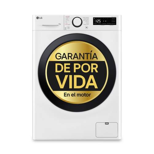 Lavadora LG F4WR5010A6W - 10 kg, 1400 rpm, Clase A, Vapor AI Direct Drive, Blanca