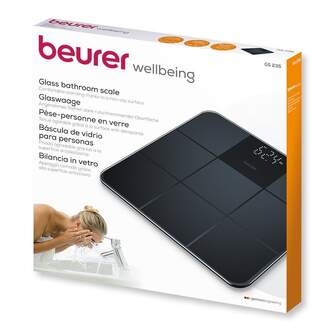 BASCULA BEURER GS235 DIGITAL VIDRIO NEGRA 180K