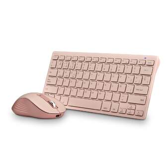 TECLADO   RATON NGS RECARGABLE ROSA MULTIMODO