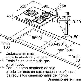 ENCIM. BALAY 3ETG663HN 3F GAS CRISTAL