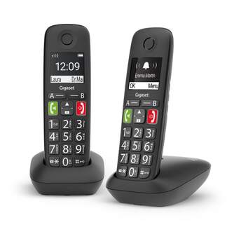TELEFONO DECT GIGASET E290 NEGRO DUO