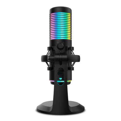 Micr&oacute;fono Krom Kaze para Streaming - Micr&oacute;fono de condensador doble, calidad estudio HD, Luces RGB
