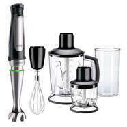 Batidora Braun Miniprimer 7 MQ7045X - 1000W, Accesorios Varilla+Picado+Vaso+Batido, Acero Inoxidable