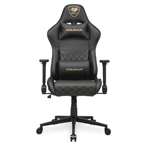 Silla Gaming Cougar Armor One V2 - Reposabrazos 4D, respaldo alto, almohada lumbar, bolsillo trasero