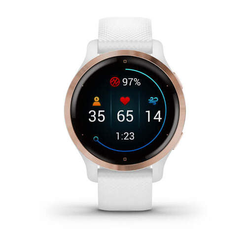 Garmin Venu 2S Rosa Blanco - 1.2" AMOLED, 40mm, Garmin Pay, Sensores ABC, GPS, ANT+BT+WiFi