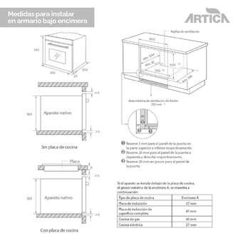 HORNO ARTICA AHB7008BK MF 70L DISP CRI.NEGRO