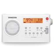 Radio portatil Sangean PR-D7 Blanco - FM/AM, reloj, alarma, pilas recargables y adaptador