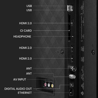 TV HISENSE 43%%%quot; 43A6K UHD SMART TV DTS X HDR10 