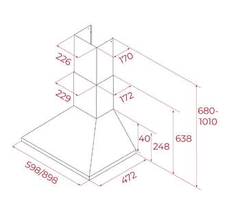 CAMP. TEKA DBB94140 90CM 400M3H INOX 113020007