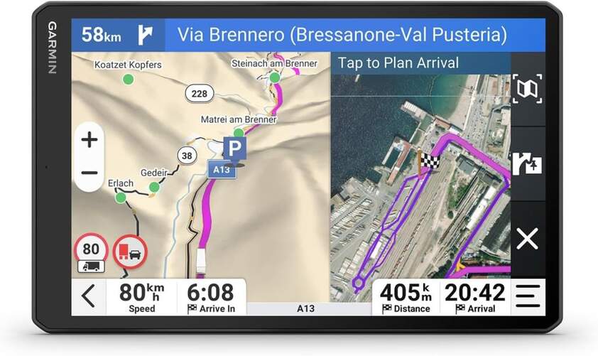 GPS Garmin dezl LGV720 - Pantalla de 7", para camiones, Mapas de Europa, Tiempo real, Asistencia