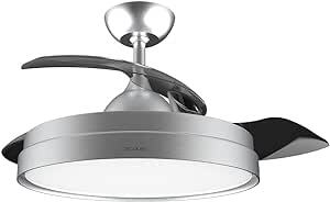 Ventilador Techo Cecotec EnergySilence Aero 4280 Invisible Acero - 40W, Aspa Retr&aacute;ctil 106cm, LED
