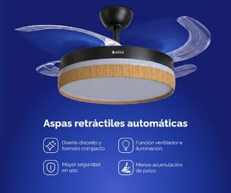 VENTILADOR TECHO RET ARTICA AVTECHR72NM NGR MD 72W