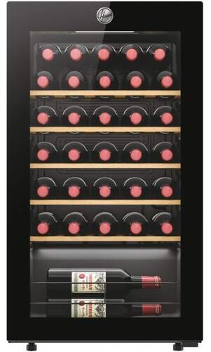 Vinoteca Hoover HOWC034 - 34 Botellas, 90 L, Contra Rayos UV, Wifi, Negro