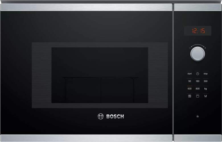Microondas Integrable Bosch BEL523MS0 - 800W+Grill,  20 Litros, 5 Potencias, 8 Programas, Negro