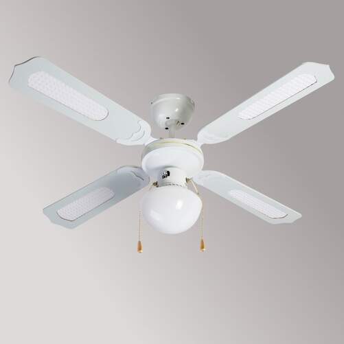 Ventilador Techo FM VT-Classic 105-B - 105cm, 50W, 3 Velocidades, Iluminaci&oacute;n LED, Blanco