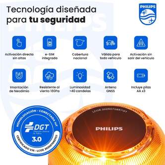 BALIZA GEOLOCALIZABLE PHILIPS V16 HOMOLOGADA DGT