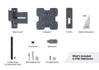 SOPORTE TV VOGEL%%%#39;S 1243 FULL MOTION  SMALL WAL 43%%%quot;