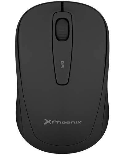 Ratón Phoenix M250 - 1600 DPI, Luces RGB, 2.4 GHz, USB, Negro