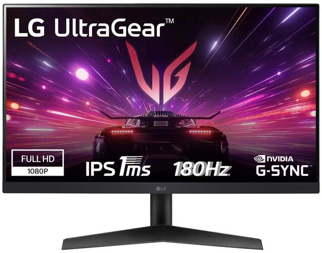 Monitor Gaming LG 24" 24GS60F - Full HD, 180 Hz, LED, 1ms de respuesta, Negro
