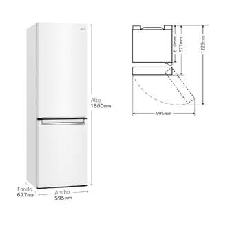 FRICOM. LG GBP61SWPGN 186x60 NF BLANCO