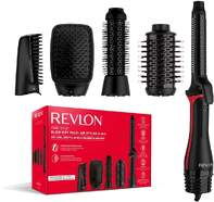 Moldeador Revlon RVDR5371 MultiStyler 5 en 1 - Negro y rojo, cepillo de 38 mm, cerámico