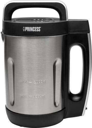 Batidora Vaso Princess 214002 Sopa - 2 L, 1000 W, Inox, Negro
