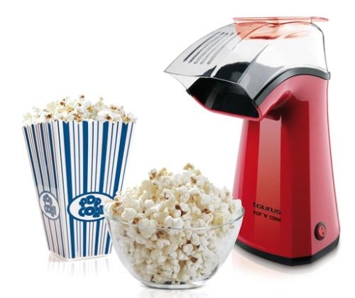 Palomitero Taurus Pop N Corn - 1100 W, 3 minutos de preparación, rojo