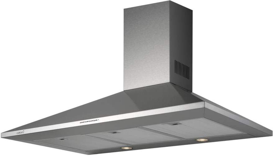 Campana decorativa Cata Beta 900X - 90cm, Extracción máx 850m3/h, 3 Velocidades, EcoLED, Acero Inox