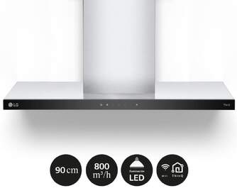 CAMP. LG HCEZ3626S 90CM 800m3h SILVER