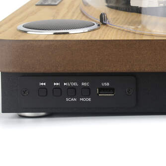 TOCADISCOS AIWA GBTUR200WD MADERA BT FM ALTAVOCES