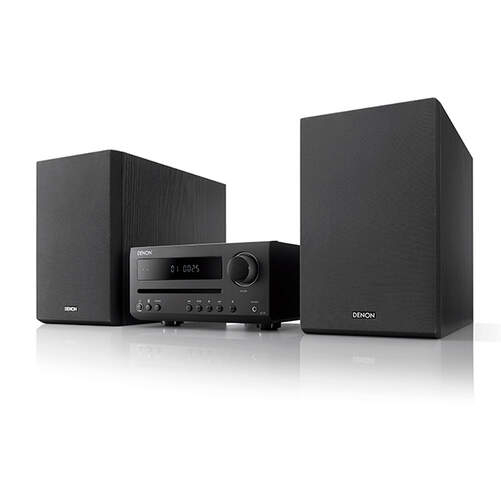 Cadena Denon DT1 Negra - 30W 6 oh 1kHz, 2 Ch, 20-20kHz, CD, BT Radio AM/FM