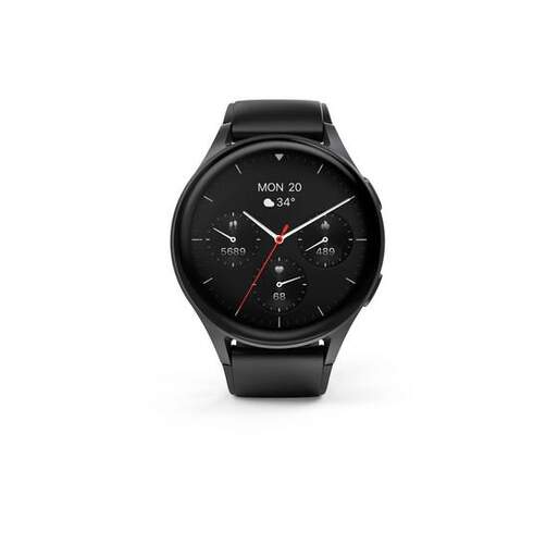 Smartwatch Hama 00178611 - Pantalla 1,42" AMOLED, Correa Negra, sensor frec. card&iacute;aca, Bluetooth 5.3