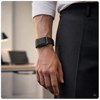SMART BAND POLAR LOOP GEN2 BLK/CHE SIL S-M