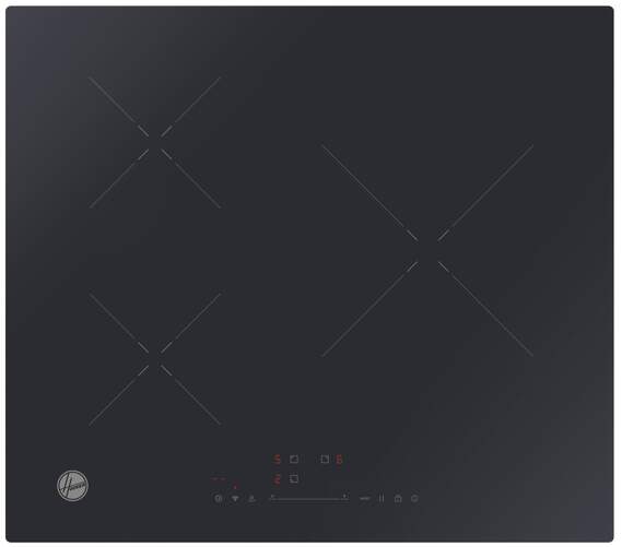 Placa de inducción Hoover HIS633SCTTWIFI - 3 fuegos, 7,4 kW, control central deslizante, 9 niveles