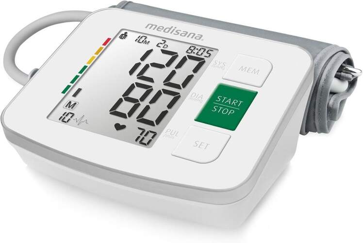 Tensiómetro Medisana Brazo BU512  - Detecta Arritmia, 1 Memoria, Blanco