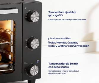 HORNO SOBREMESA ARTICA FLOWBAKE48 1800W 48L