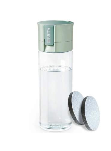Botella Brita Filtrante - 2 Filtros, 0,6 L, Verde Claro