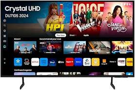 TV Samsung 65" LED TU65DU7105 Crystal UHD - 4K, Bluetooth, Tizen Motion Xcelerator, 20 W, HDR10+