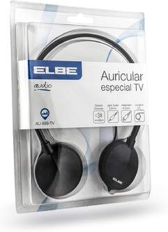 AURICULARES ELBE AU-889-TV DIADEMA CABLE 5MTS NEG
