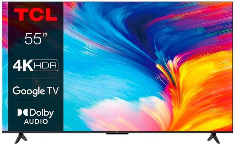 TV 55" TCL 55P631 - 4K, Smart TV Android, MegaContrast, HDR10, Dolby Audio, Chromecast