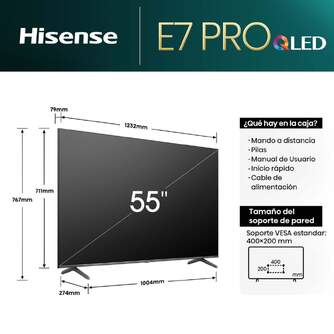 TV HISENSE 55%%%quot; 55E7NQ PRO UHD QLED SMART TV 144HZ