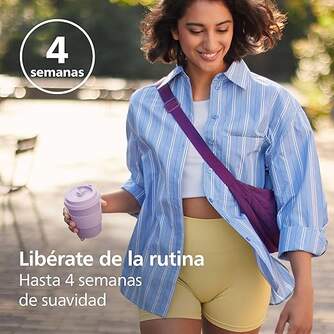 DEPIL. PHILIPS BRE257/00 2VEL  4 ACC LUZ LED CABLE MORADO